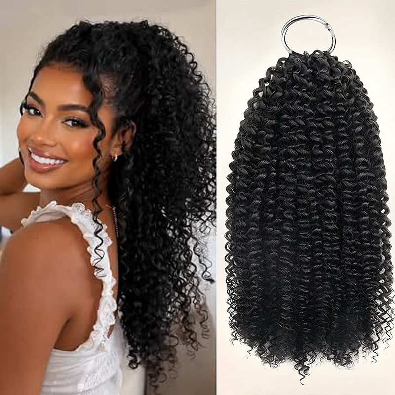 Hair Bundles - Jerry Curly, natuurlijk zwart, machinaal gemaakt,