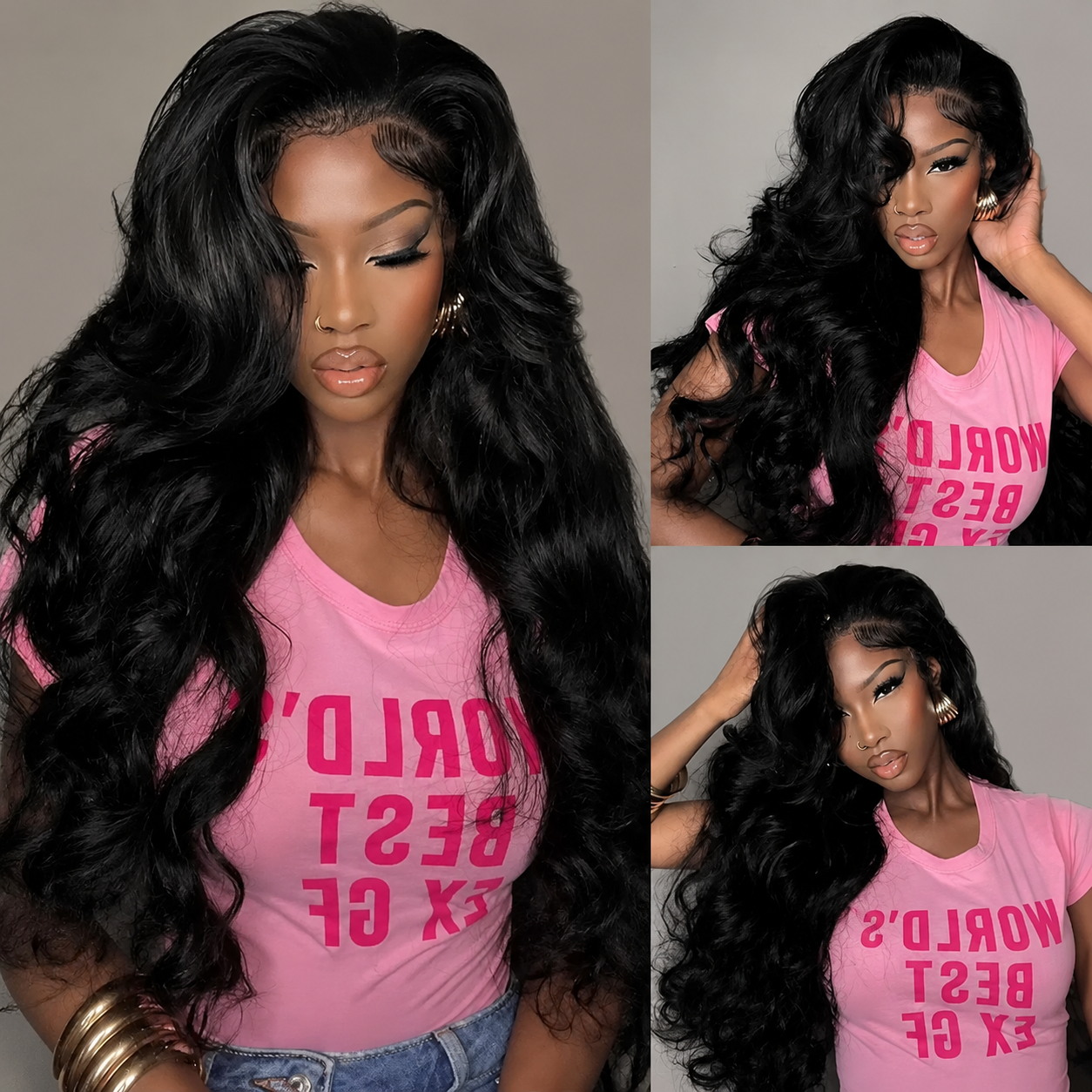 Hd Lace Frontal Wig Human Hair Pre Plucked - 34 inch 13x4 HD Transparante Kant
