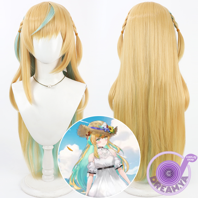 Synthetic Wigs - Tachitsute Toto Cosplay Pruik Vtuber Blond