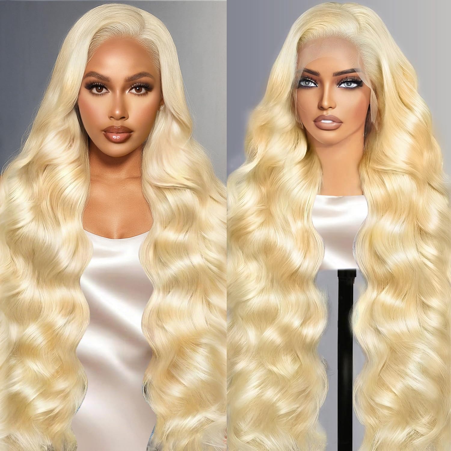 613 Blonde Body Wave Lace Front Wig - 13x4 Kantwerkpruik van Echt Haar 613