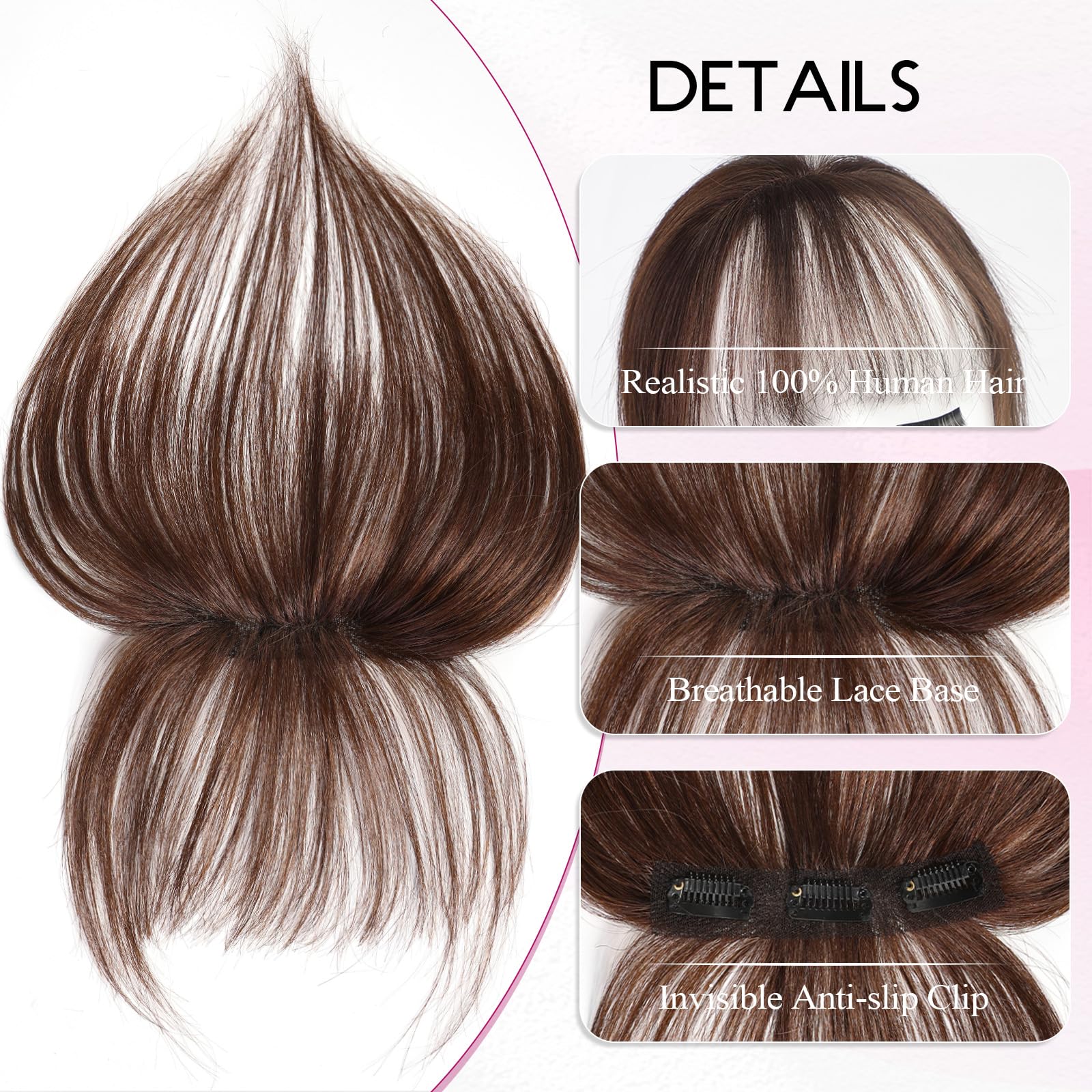 100% Echt haar Pony Clips in A - Seamless Clip In Hair Extensions Human Hair recensie en prijs