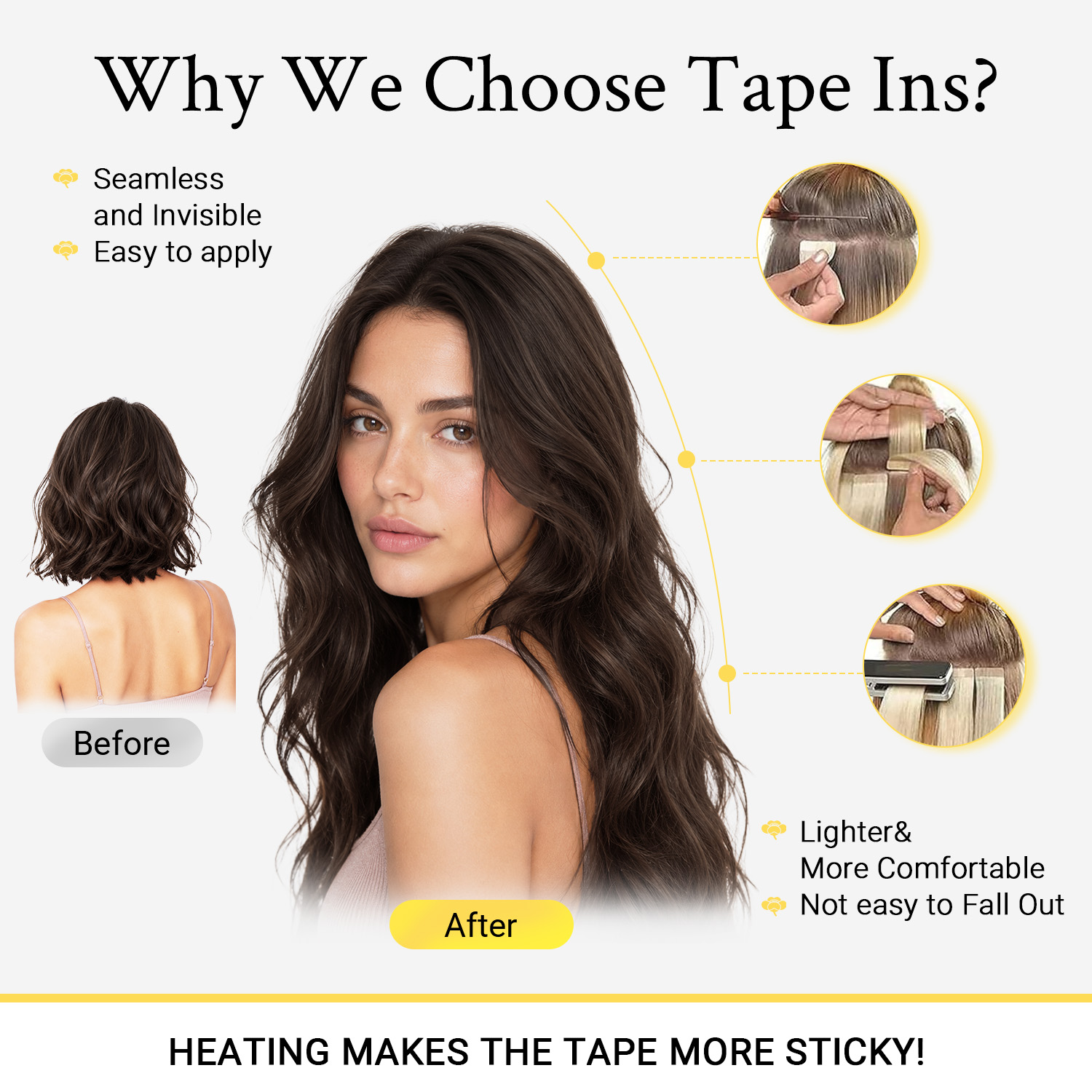 Sunmofavo Onzichtbare Tape-in  - Invisible Tape In Extensions Real Hair recensie en prijs